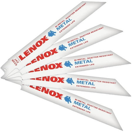 Lenox 20568-624R 5 Pack 6" 24 TPI Metal Reciprocating Blades