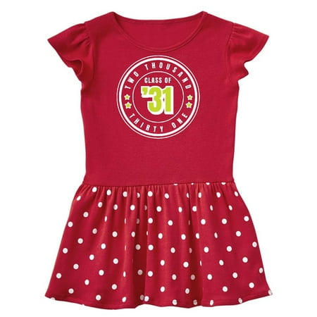 

Inktastic Class of 2031 in White Circle with Stars Gift Toddler Girl Dress