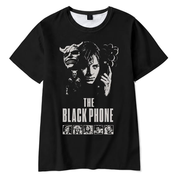 Black Phone Movie Merch Mask Horror Movie Character Tee T-Shirt Unisex Jumpers Streetwear Short Sleeve