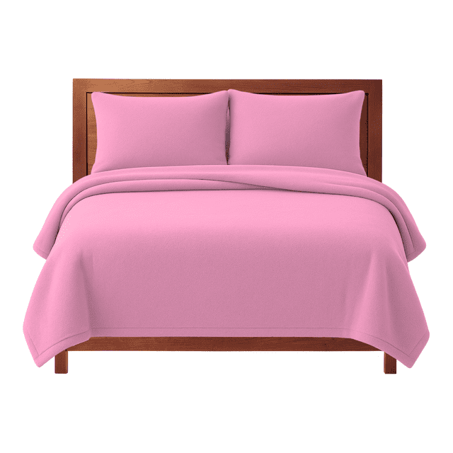 Juego de Sábanas Polares Matrimoniales We2 Dream - Extra suave s- Para todo el año y habitaciones con aire acondicionado - Color Rosa