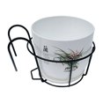 thumbnail image 2 of Soporte de flores pequeño de hierro negro para balcón, maceta colgante, barandilla, soporte de flores, 2 of 10