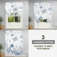 thumbnail image 3 of Tie Up Curtains for Windows Blue Turtle Shell Valance Adjustable Balloon Curtain Coral Conch Seaweed Starfish Tie Up Shades for Kitchen Living Room Bedroom Privacy Curtain Drape 34x45 Inch, 3 of 9