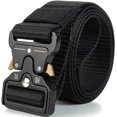 thumbnail image 1 of Pantalones de correr de cintura alta para mujer, pantalones informales con bolsillo con solapa, pantalones Cargo sólidos para exteriores, cinturón con hebilla de nailon negro para exterior d, 1 of 5