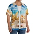 thumbnail image 4 of KLL Beach Starfish Shell Print Men's Shirt Short Sleeve Button Down Summer Cuba Beach Shirts- X-Large, 4 of 7
