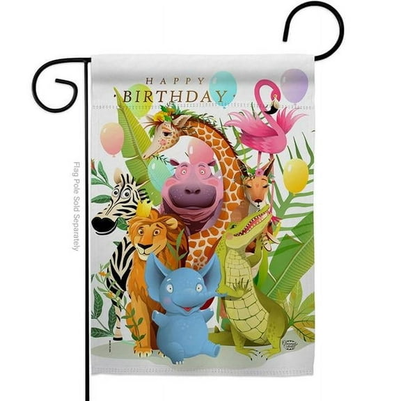 Ornament Collection G190092-BO 13 x 18.5 in. Buddy Birthday Party Celebration Vertical Garden Flag with Double-Sided House Decoration Banner Yard Gift