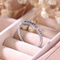 thumbnail image 3 of Luxury Female Rainbow Zircon Stone Ring Trendy Silver Color Engagement Mini Wedding Jewelry, 3 of 3
