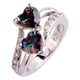 thumbnail image 1 of Anillo de piedra preciosa blanca y arcoíris con corte de corazón para mujer, joyería para amantes de la moda Wmkox8yii  fajkfhkj1400, 1 of 9