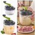 thumbnail image 1 of Procesador de alimentos Manual de 250ml, picadora de carne con manivela versátil, picadora de verduras y máquina for hacer bolas de masa, herramienta de cocina esencial, 1 ud., 1 of 9