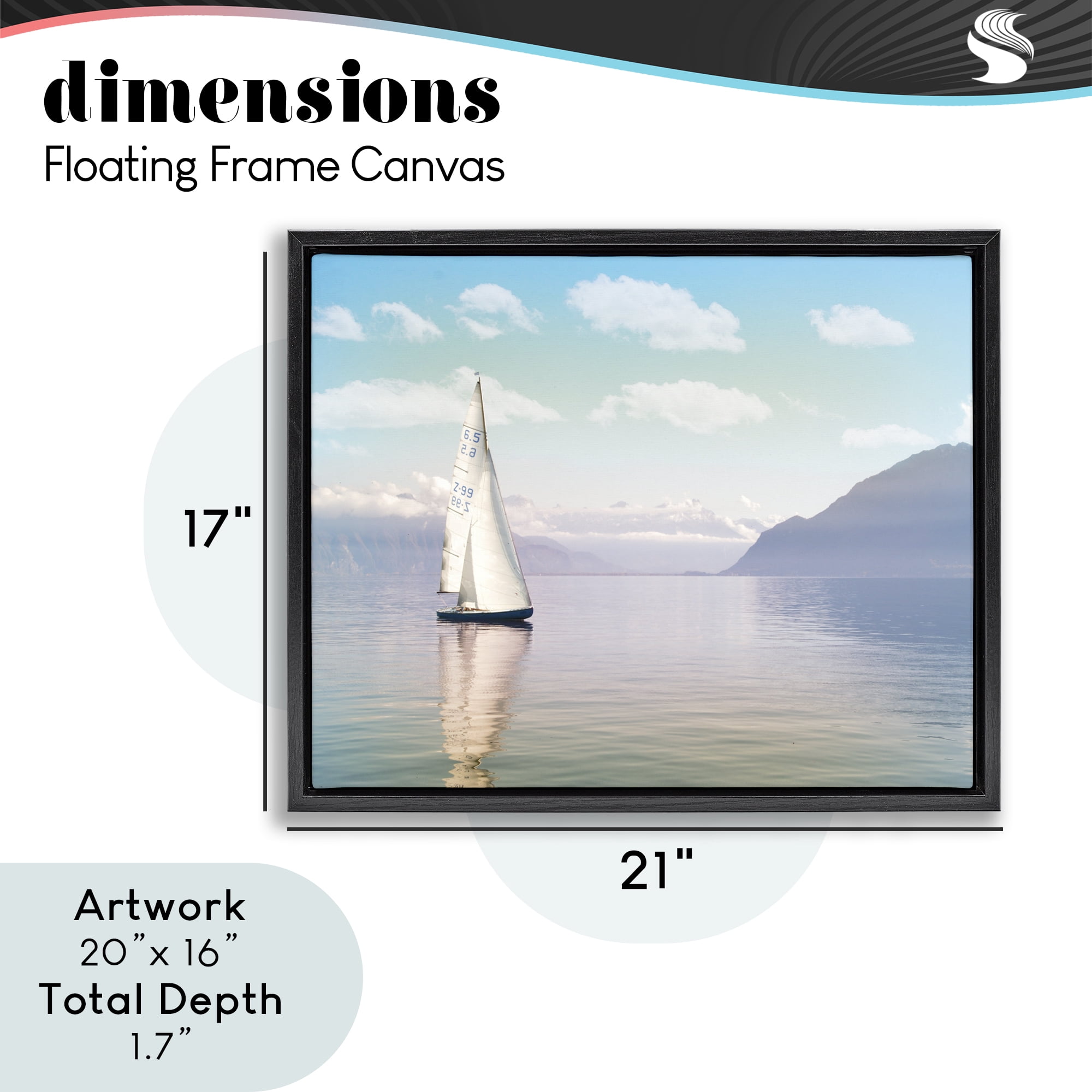 Stupell Industries Ocean Sails Lounging Black Framed Floater Canvas Wall Art, design by Marcus Prime