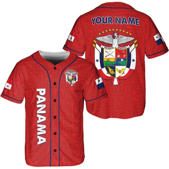 Personalized Name Panama Baseball Jersey, Panama Camisa Jersey Shirt Panamanian Flag Pride Jersey for Men and Women (S)