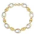 thumbnail image 4 of 14k Gold Two-Tone Polished Fancy Link Bracelet, 4 of 4