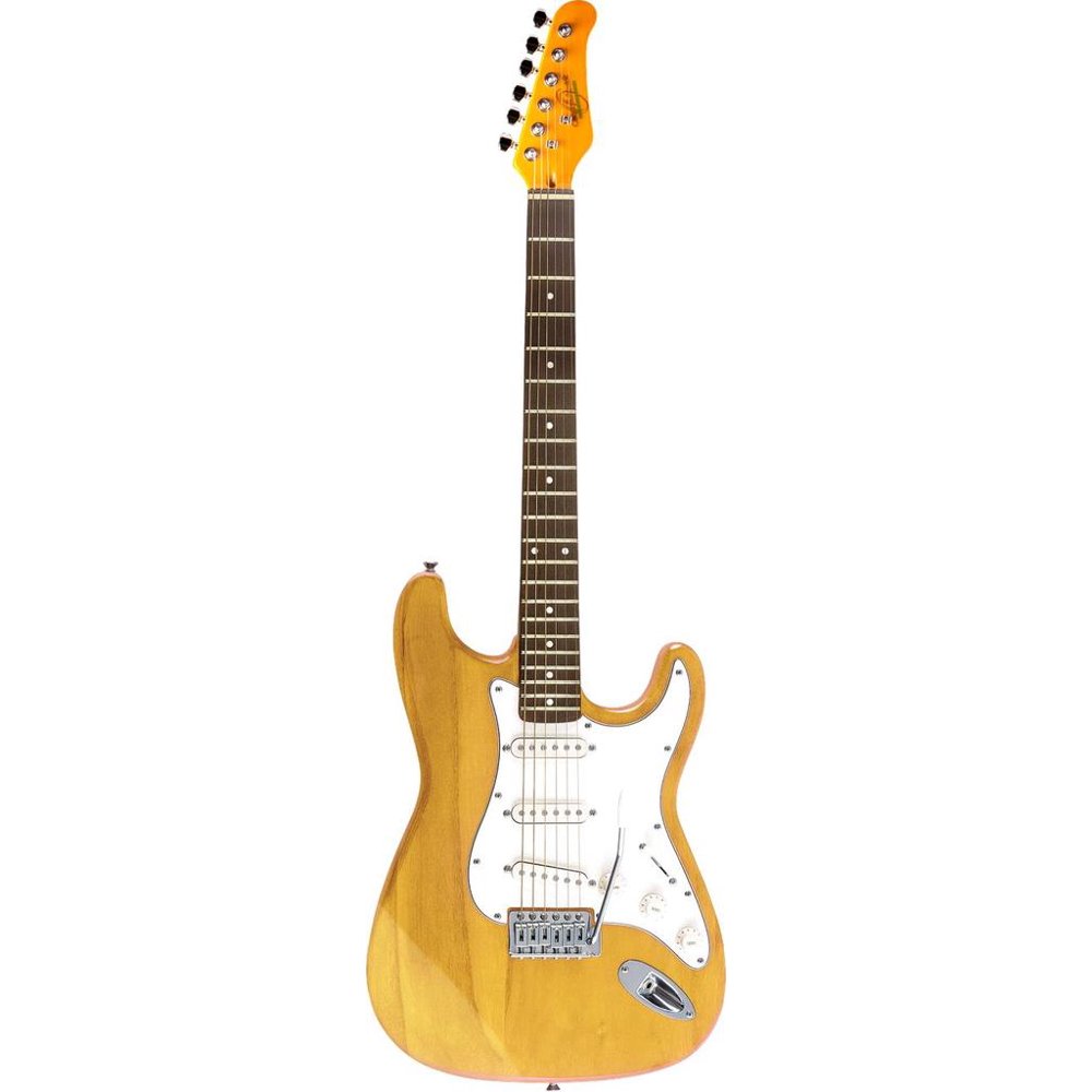 Oscar Schmidt by Washburn Double Cutaway Electric Guitar, Natural, OS