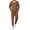Brown, variant on Men's 2 Piece Sweatsuits Quarter Zip Athletic Polo Tracksuit Casual Running Jogging Sport Suit Sets