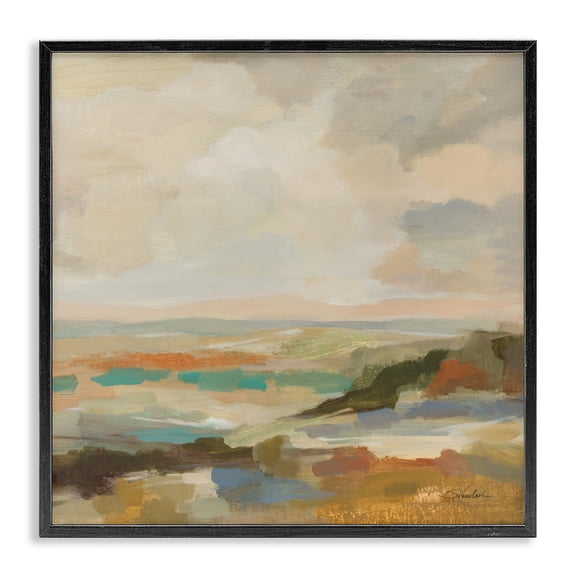 Stupell Industries Contemporary Muted Harmony Palette Black Framed Giclee Art, 12 x 12, by Silvia Vassileva