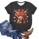 thumbnail image 4 of Puntoco Liquidación de blusas cortas para mujer, camisetas de manga corta con cuello redondo y estampado bonito a la moda para mujer, 4 of 4