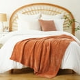 thumbnail image 6 of Battilo Orange Throw Blanket,Chenille Knit Throws,Farmhouse Halloween Blanket,Fall Throw,51"x67", 6 of 9