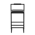 thumbnail image 5 of Nmkwnr 2pcs Bar Stool with Backrest, PU Leather Bar Chair with Footrest, 5 of 7