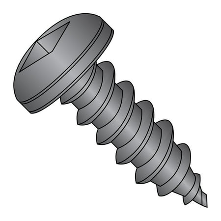 

Steel Sheet Metal Screw Black Oxide Finish Pan Head Square Drive Type A #12-11 Thread Size 1/2 Length (Pack of 100)