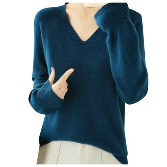 Plus Size Women's Long Sleeve Knit Sweater Top Solid Color Wool Pullover Comfortable Base Layer Casual Warm Winter Tunic