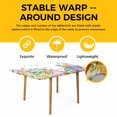 thumbnail image 4 of Easter Eggs Table Cloths for 5 Foot Rectangle Tables, Spring Botanical Eucalyptus Floral Butterfly Patio Waterproof Elastic Fitted Tablecloths, Washable Rectangular Table Cover for Camping, 4 of 8