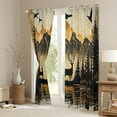 thumbnail image 3 of Homewish Jungle Wildlife Black Out Curtains,Natural Landscape Mountain Pine Curtains Pack of 2 (42x63 Each),Rustic Western Cowboy Bedroom Curtains For Teens,Super Cozy Room Decor, 3 of 6