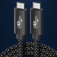 thumbnail image 4 of 1m Cable Usb4 USB C 40gbps 8k@60hz Cable de transferencia de datos Cable de carga Pd100w, 4 of 5