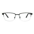 thumbnail image 2 of Mens Half Metal Rim Powered Bifocal Reading Eyeglasses Gunmetal Black 1.0, 2 of 4