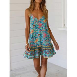 deep v neck summer dress