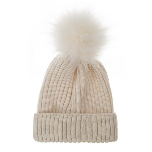 Knitted Baby Hat with Bear Ears, Winter Warm Soft Yarn Beanie for Toddler Boys Girls, Cold Weather Stocking Skull Cap