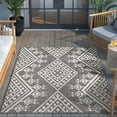 thumbnail image 5 of Well Woven Cascade Grey Indoor/Outdoor Diamond Medallion Area Rug 8x10 (7'10" x 9'10"), 5 of 8