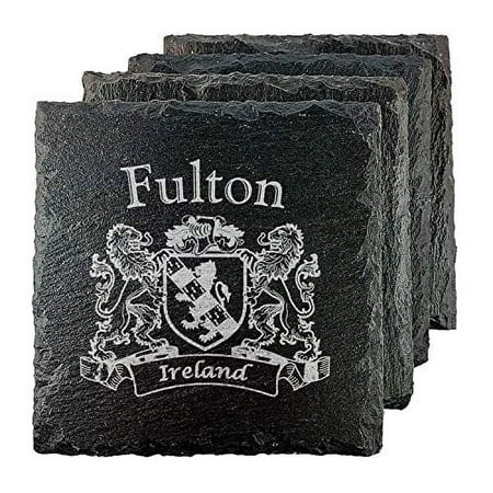 

Fulton Irish Coat of Arms Slate Coasters - Set of 4