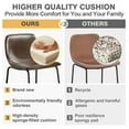 thumbnail image 5 of ZanQee Counter Stools Set of 2, 24 inch Counter Height Bar Stools Hold up to 500 lbs, Armless Counter Height Chairs with Metal Legs & Soft Backrest for Kitchen Island Coffee Shop, Brown, 5 of 8