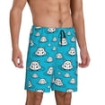 thumbnail image 2 of Fotbe Hippo In Water Head Pantalones Cortos de Pijama para Hombre, Ropa de Dormir, Pantalones de Pijama Cortos para Hombre-4X-Large, 2 of 6