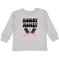 thumbnail image 3 of Inktastic Howdy Honey Cowgirl Greeting Girls Long Sleeve Toddler T-Shirt, 3 of 5