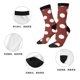 thumbnail image 5 of Fotbe Maroon And White Polka Dot Calcetas Largas con Estampado para Hombre y Mujer – Calcetas de Compresión Transpirables y Elásticas, Viajar y Uso Diario Talla 5-11, 5 of 6