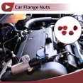 thumbnail image 2 of Unique Bargains 5 Pcs M2 Car Flange Nuts Aluminum Alloy,Plastic Rubber Ring Flat Hex Lock Flange Nuts Non-Slip Lock Flange Wine Red Rubber Ring 2.9mm/0.11", 2 of 6