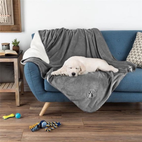 Petmaker M320306 50 x 60 in. Waterproof Pet Blanket, Gray