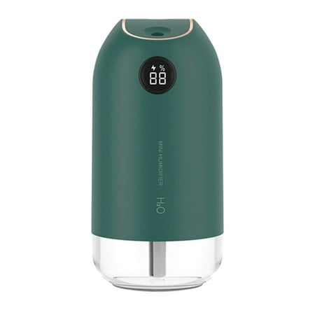 

500Ml USB Rechargeable Dual Spray Air Humidifier with Light (Green)
