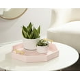 thumbnail image 6 of Kate and Laurel Lipton Decorative Modern Octagon Tray, 18 x 18, Pink and Gold, Chic Serving Tray for Storage, Organization, and Display, 6 of 7