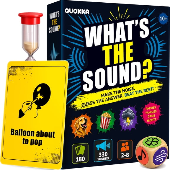 Quokka What's The Sound Card Game - 330 Challenges Party Game for Adult