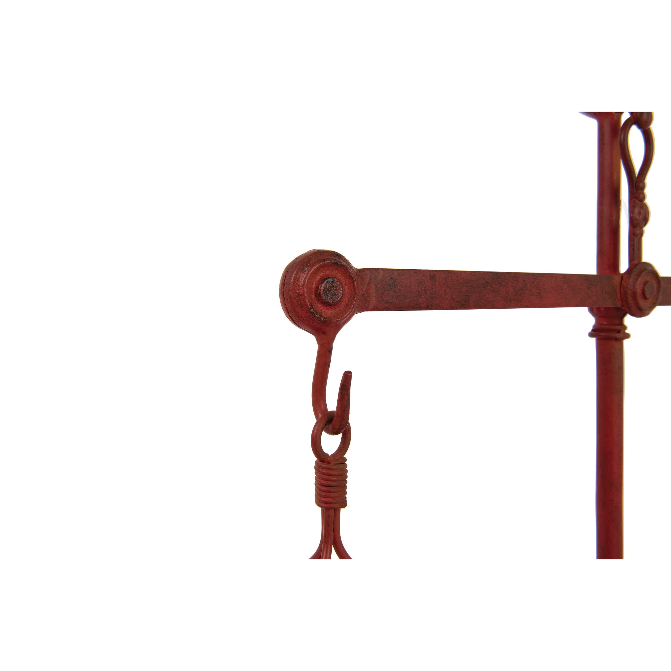 Creative Co-Op Red Decorative Antique Iron Balance Scale with Bird