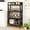 Black,Black Brown, variant on Shelving Units, 56.30'' Bakers Rack 4-Level Storage Shelves Metal and Wooden Kitchen Shelves, Kitchen Organizers and Storage, for Garage, Pantry, Bathroom, Closet ,33.50'' Length, Display Shelves