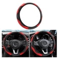 thumbnail image 2 of Funda Cubre Volante Deportivo Protector Antiderrapante Auto Modelo Rojo y Negro, 2 of 4