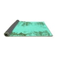 thumbnail image 2 of Ahgly Company Indoor Rectangle Abstract Turquoise Blue Modern Area Rugs, 5' x 7', 2 of 4