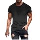 thumbnail image 1 of Camisetas de Manga Larga para Hombres Imprimir Fallow Cuello Redondo Camiseta, Moda Casual Manga Corta Mezcla de Algodón/Lino, 1 of 9