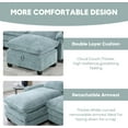 thumbnail image 4 of Homefun Chenille Modular U Shape Sectional Sofa With Chaise Lounge Storage Ottoman USB Phone Mount,Living Room, 4 of 10