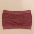 thumbnail image 4 of Delconic Seamless Bandeau Tube Top for Women Stretch Strapless Ribbed Crop Top Lightweight Breathable Pullover Design Brown 36, 4 of 5