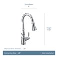 thumbnail image 3 of Moen S73004ev Weymouth Smart Faucet 1.5 GPM Single Hole Pull Down Kitchen Faucet - Black, 3 of 7