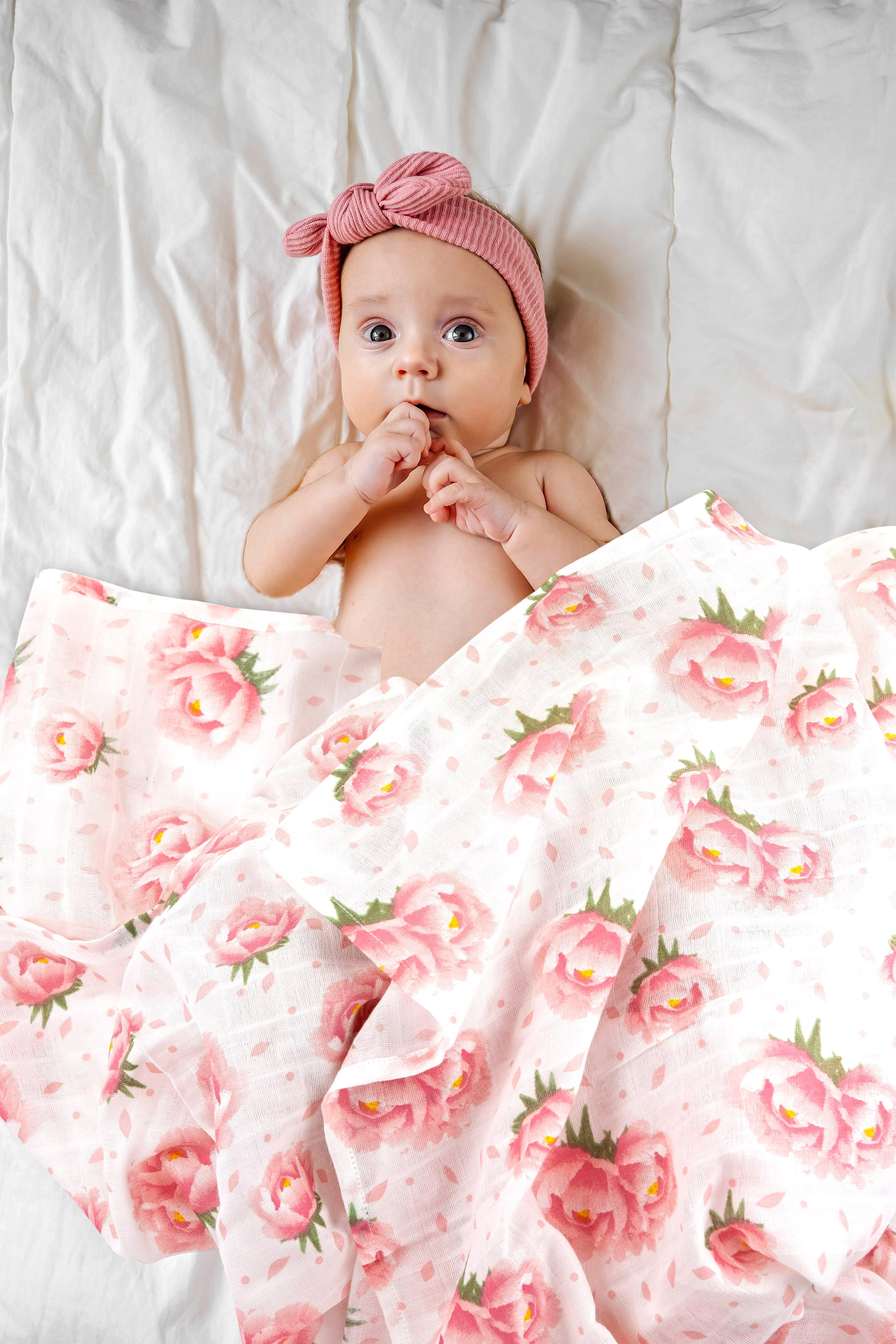 Muslin Swaddle Blankets for Newborn, 5 Pack Receiving Blanket, Muslin Blanket Swaddles Wrap for Girls, Baby Essentials, 47x47 Inches Large Size, 100% Cotton