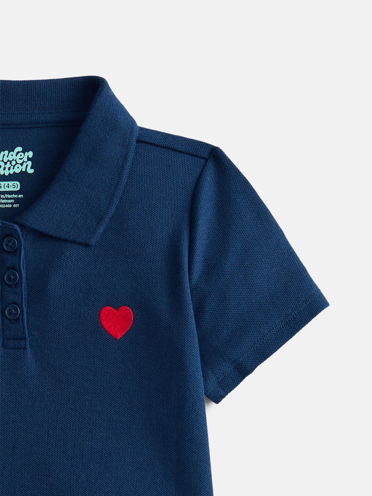 Wonder Nation Girls Peplum Polo Shirt with Short Sleeves, Sizes 4-18 & Plus